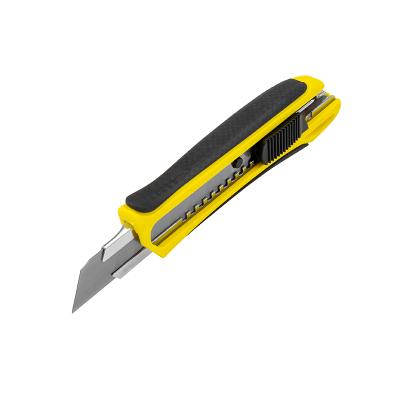 Kniv med Non-Slip gummigreb, 18 mm knivblad og autolås